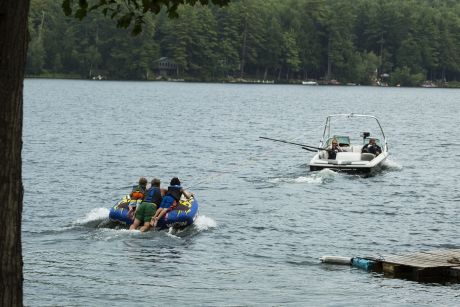 Kids on the water at summer camp