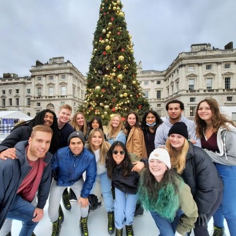 London ice skating tree