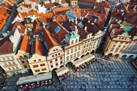 prague old town aerial