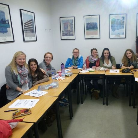 students classroom learning spanish alcala spain