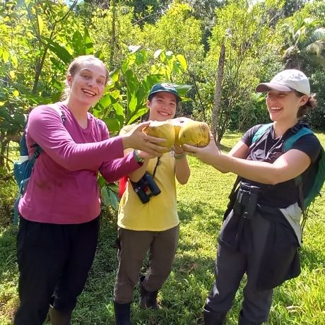 students cheers coconuts abroad costa rica
