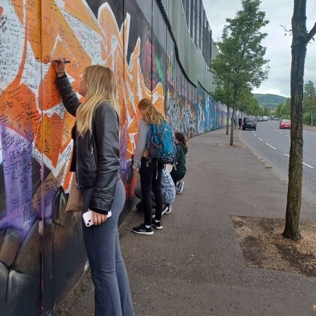 students abroad ireland paint wall