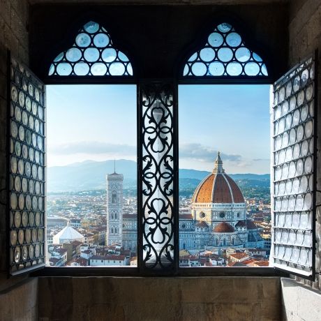 Florence duomo through window