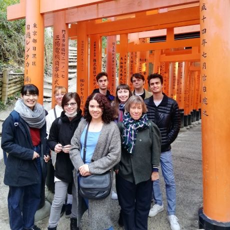 shrine kyoto japan student group visit