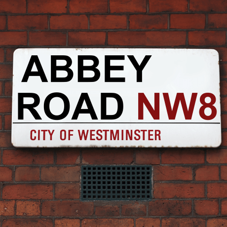 London Abbey Road sign