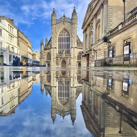 London Bath Abbey reflection