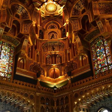 London Cardiff Castle interior golden walls