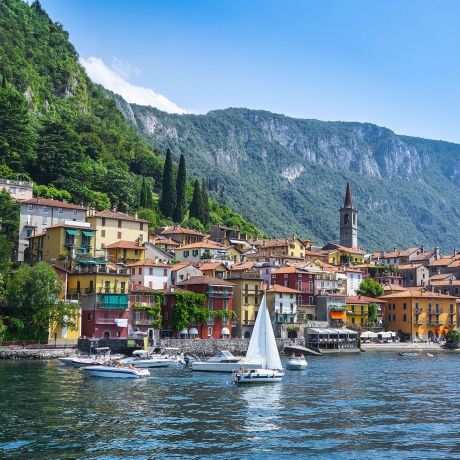 Milan lake como sailboat