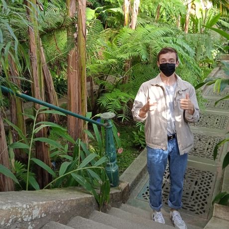 Seville student in garden