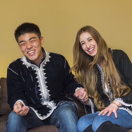 seville study abroad students laughing