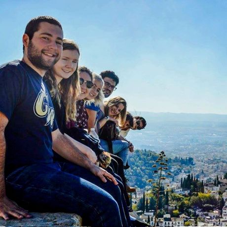 Seville students on Granada hillside