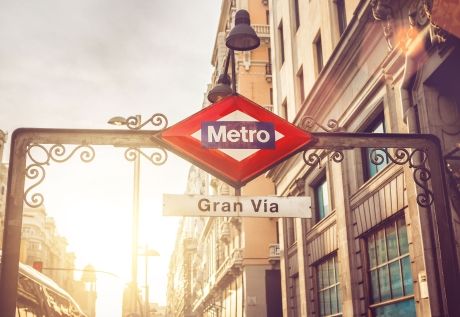 Gran Via Metro sign in Madird