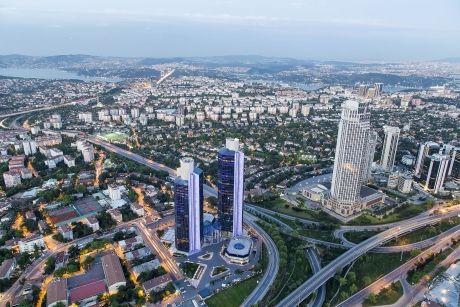 Financial district in Istanbul, Turkey