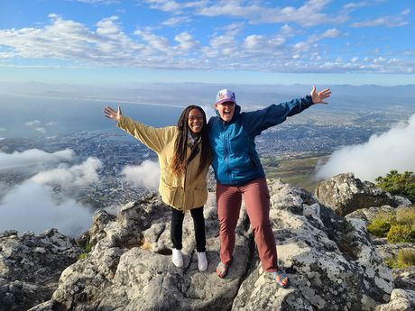 Program leaders on the top of a mountain in Cape Town