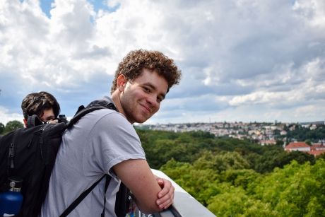 prague student at petrin tower