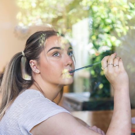 melbourne student looking out window