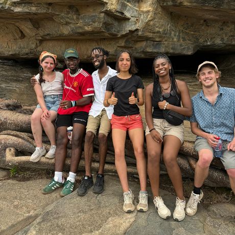 legon study abroad rock climbing students