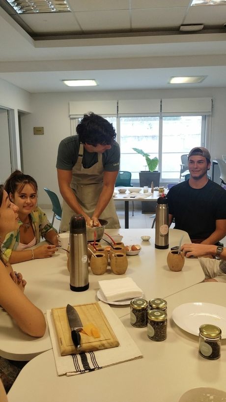 buenos aires students at chipa workshop