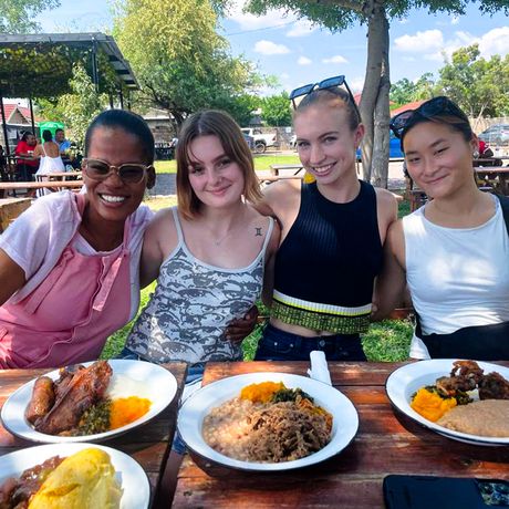 gaborone-students-posing-braai-bbq-picnic