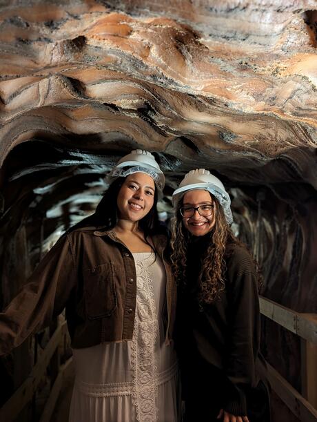 Barcelona students in mine