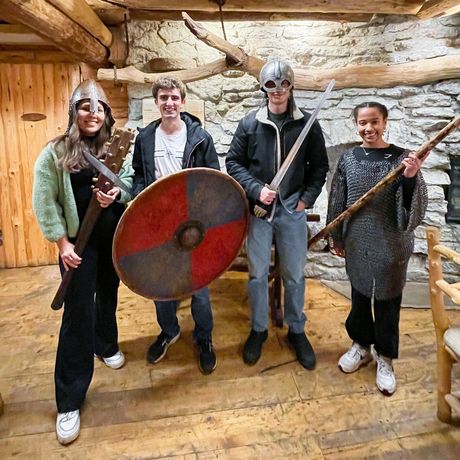tallinn-four-students-viking-village-costumes