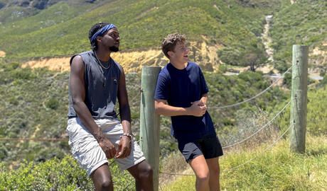 cape-town-two-male-students-laughing-trail-hike