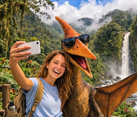 Dinosaur selfie