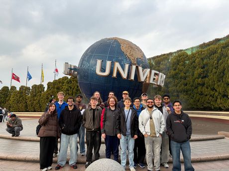 College students visit Universal Studios Japan in Osaka