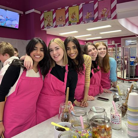 Female program participants during a chocolate making workshop in Vienna, Austria