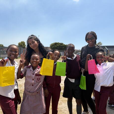 CIEE students volunteering at Moshesh Primary School in Cape Town