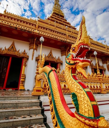 Dragon statue at temple in Thailand