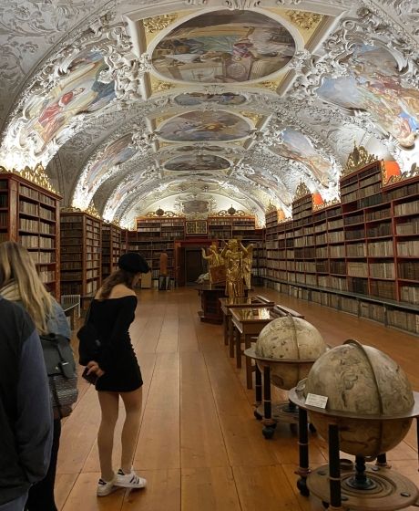 strahov library in prague student trip