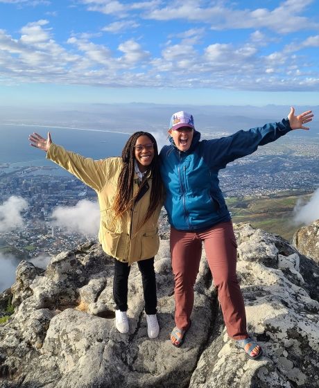 Program leaders on the top of a mountain in Cape Town