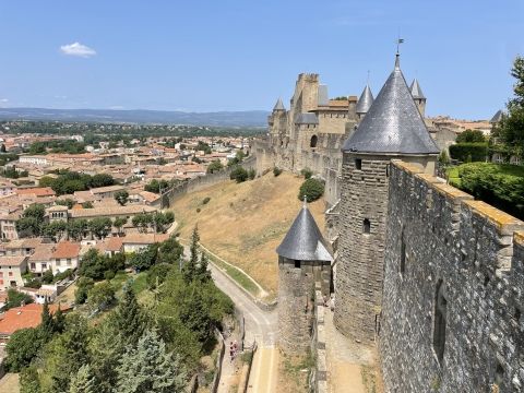 Carcassonne ramparts and town