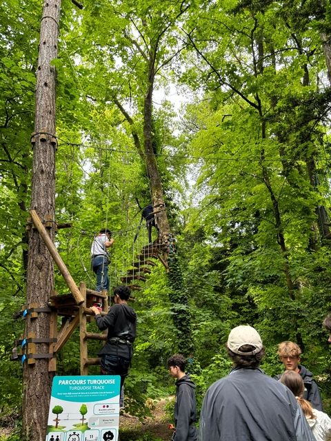 Boys at the ropes course
