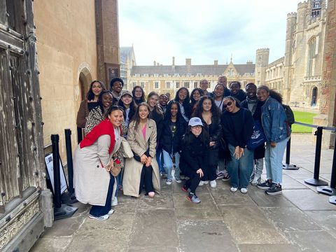 Group photo of students at Cambridge