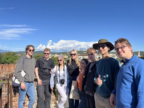 Students posing in Verona Italy