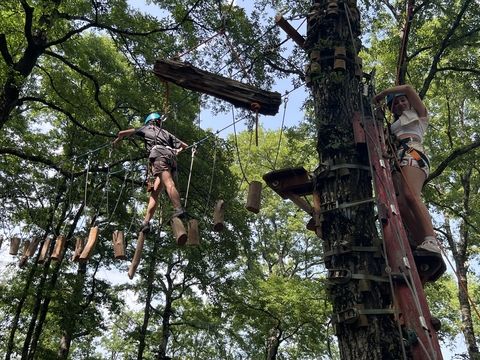 Students at Il Gigante Adventure Park in Florence, Italy