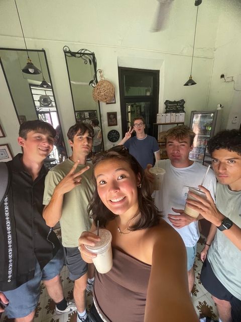 Six students, one happens to be a girl while their are 5 guys.