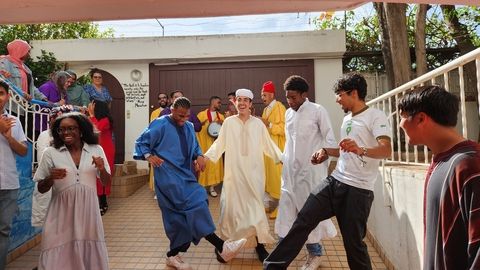 Farewell dance at party in Rabat 