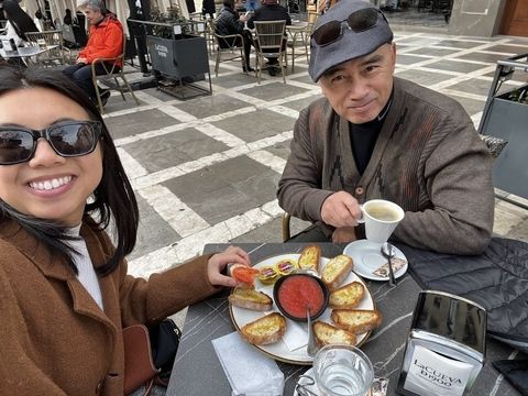 eating out with dad