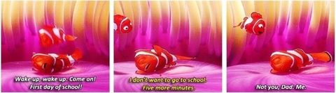 Finding Nemo first day of school teaching in Spain
