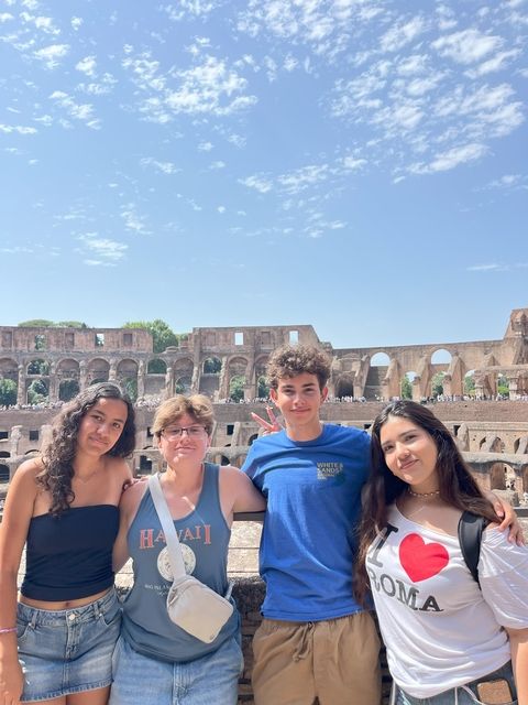 Students at the Colosseum in Rome