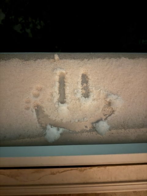 Happy to see snow in Germany