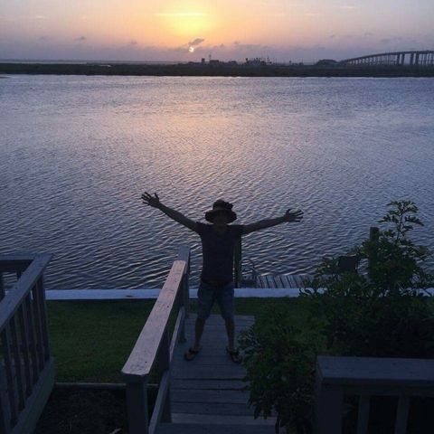 Serdar R. of Turkmenistan enjoys South Padre Island, Texas.