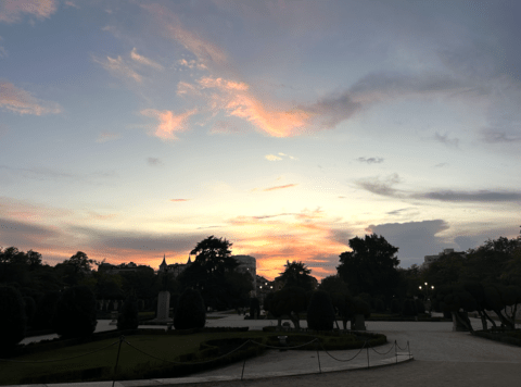 Plaza Parterre Sunset Spot in Madrid