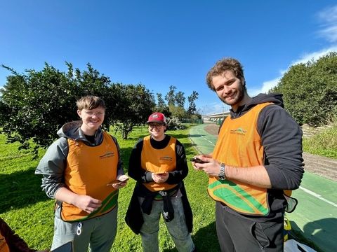 CIEE Seville student during community development volunteering