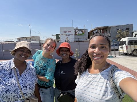 CIEE Cape Town student with local youth community impact team