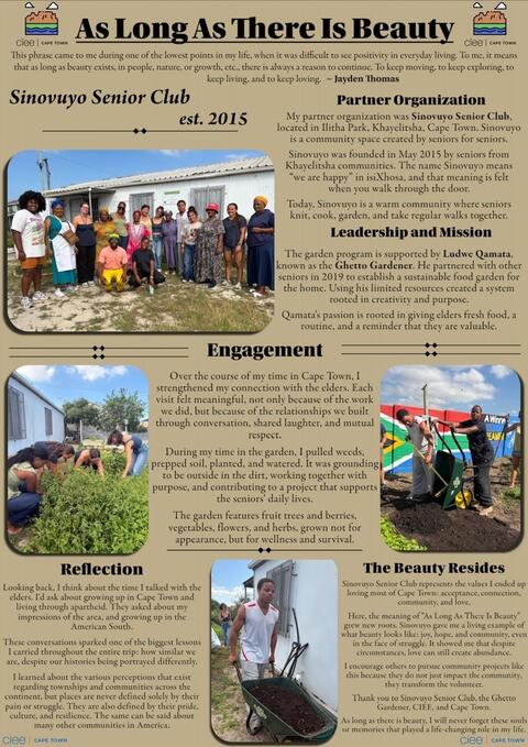 Cape Town Jayden Thomas Community Impact Poster