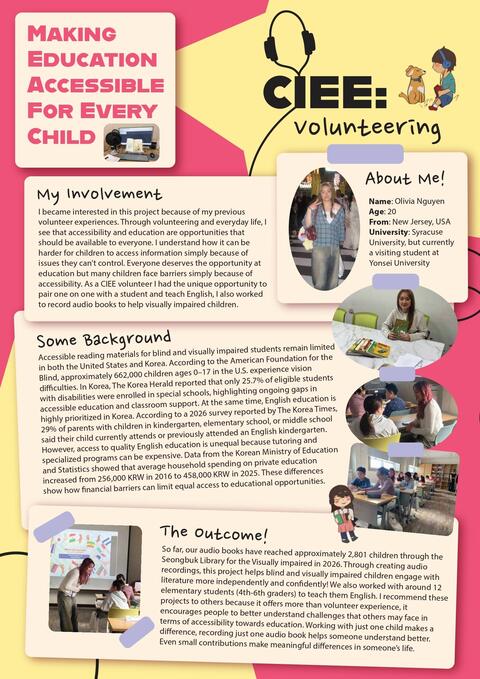 Seoul Olivia Nguyen Community Impact Poster